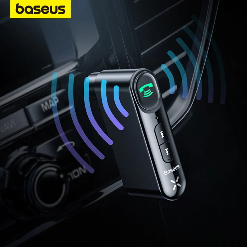 Baseus Car Aux Bluetooth Adapter Receiver 3.5MM Jack Bluetooth 5.0