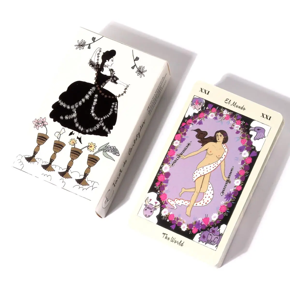 Tarot De Carlotydes Cards Poker Size Divination Fortune Telling Tarot Cards Deck Friend Party Entertainment Board Game 2