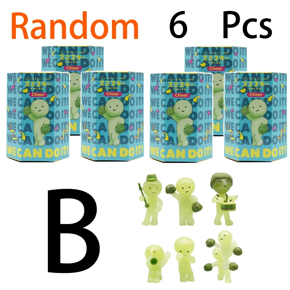 thumbnail image 1 of 18Style Smiski Collect Blind Box Sonny Angel Series Cute Noctilucent Green Cartoon Action Character Doll Model Toy Christma gi, 1 of 5