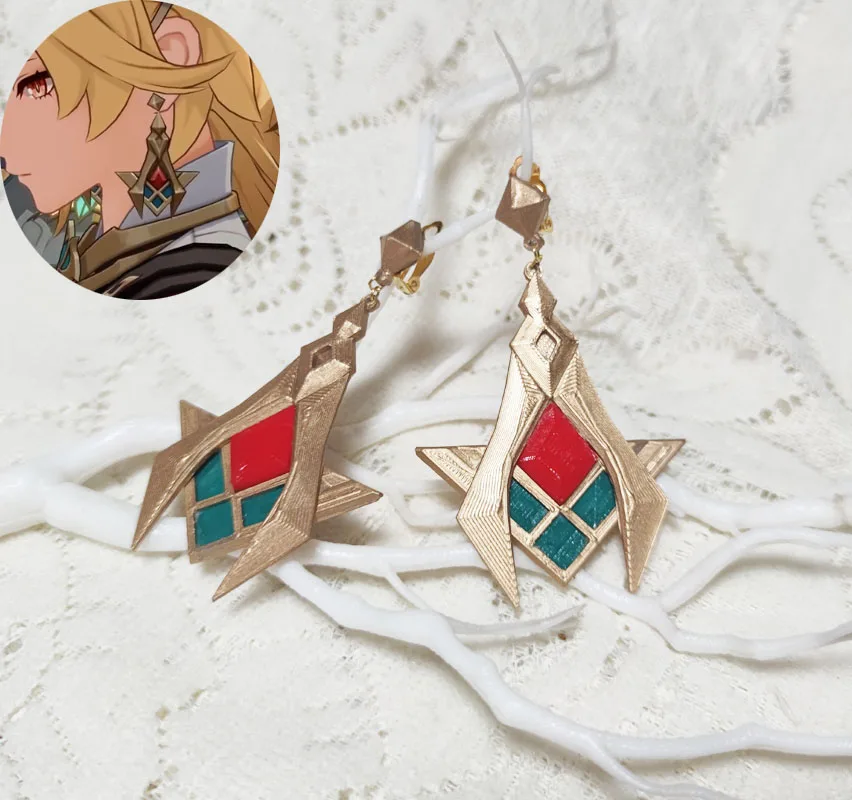 Anime Game Genshin Impact Sumeru Kaveh Cosplay Earring Ear Clip