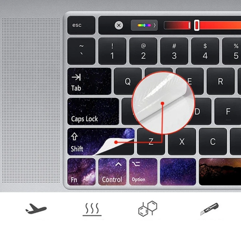Keyboard Skin Stickers Keyboard Tearable Button Film Cartoon Cute Animation Texture Cover for macair keyboard stickers keyboard cover vinyl film sticker
