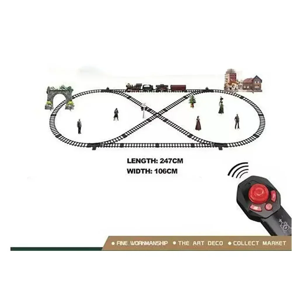قطار محاكاة ريترو البخار التحكم عن بعد الكهربائية...