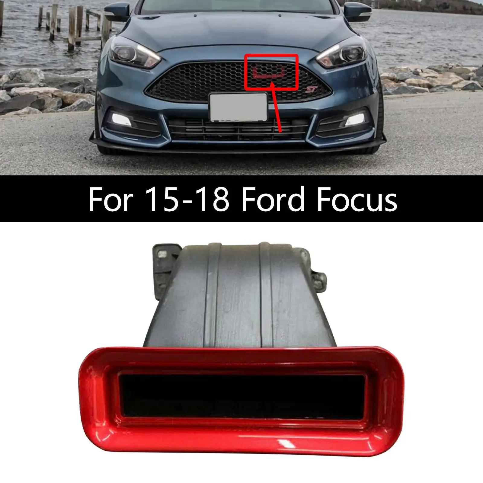Для Ford Focus MK3.5 2015-2018 хэтчбек седан турбо воздухозаборник с красной губой |