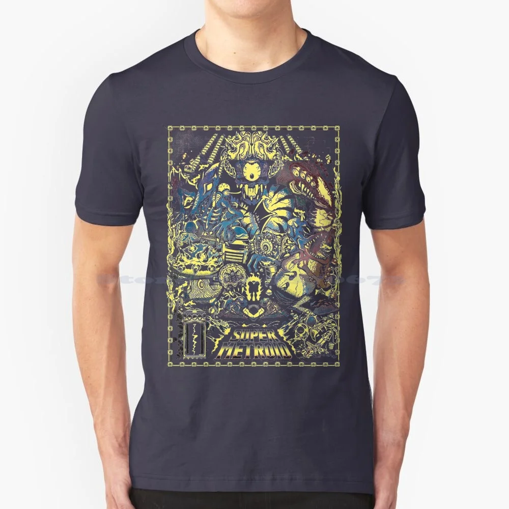 Super Metroid Legacy-Type C T Shirt 100% Cotone Tee Snes Super Metroid Super Entertainment System Metroid Prime 4 Game Trailer