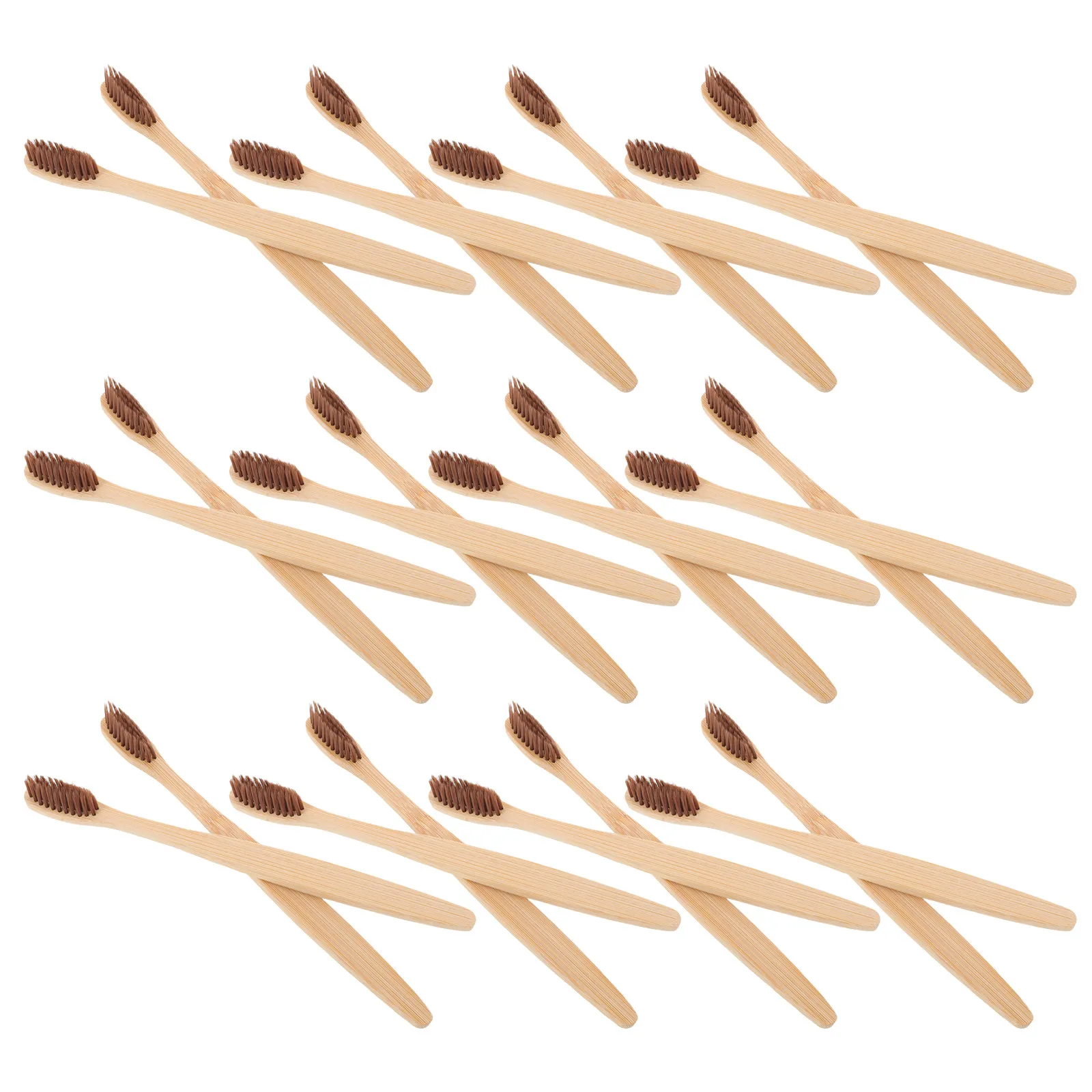 30Pcs 대나무 칫솔 소프트 브러쉬 성인 수동 칫솔 나무 여행 호텔 캠핑 칫솔 휴대용 신뢰할 수 있는