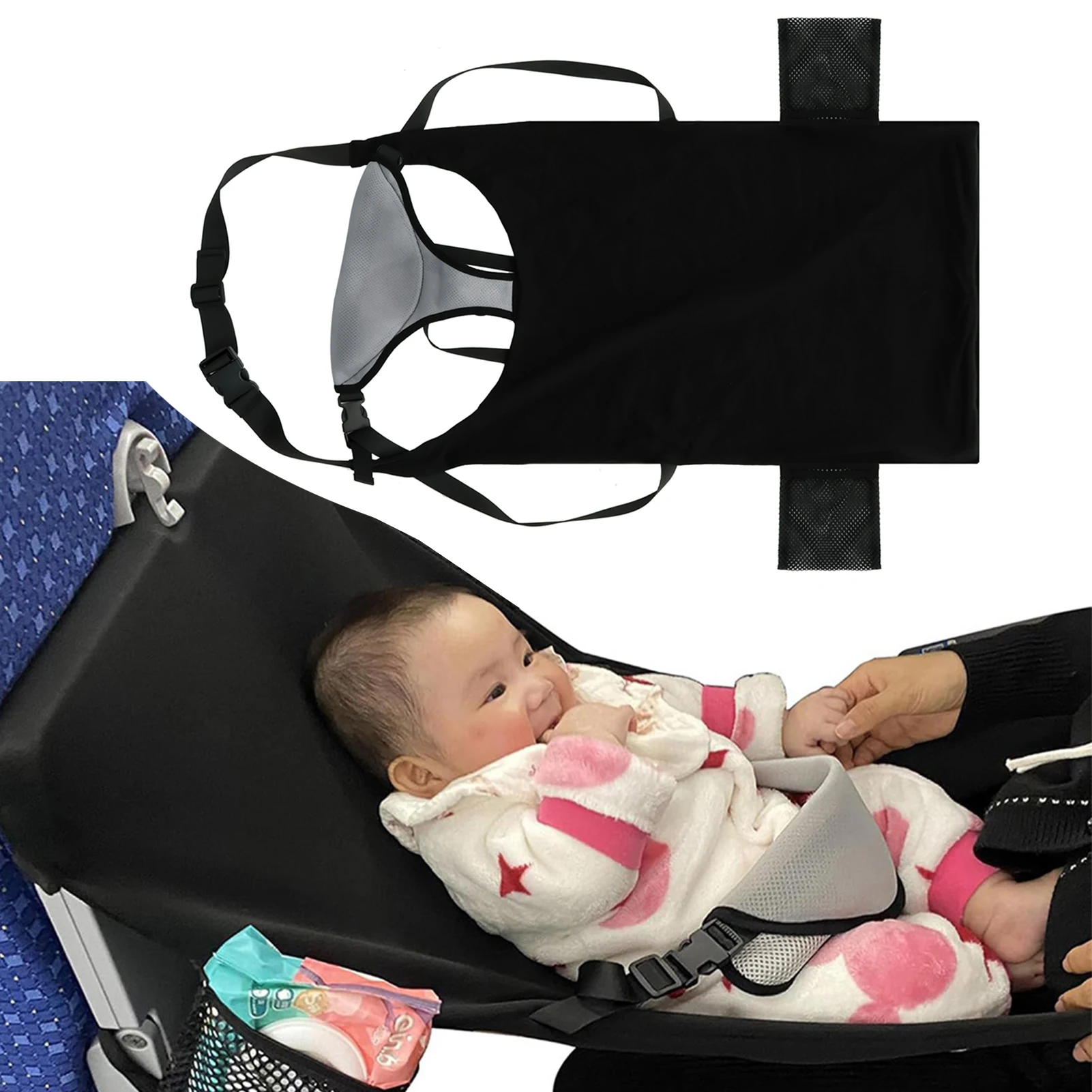 Polyester Airplane Bed for Baby Kids with Side Pocket