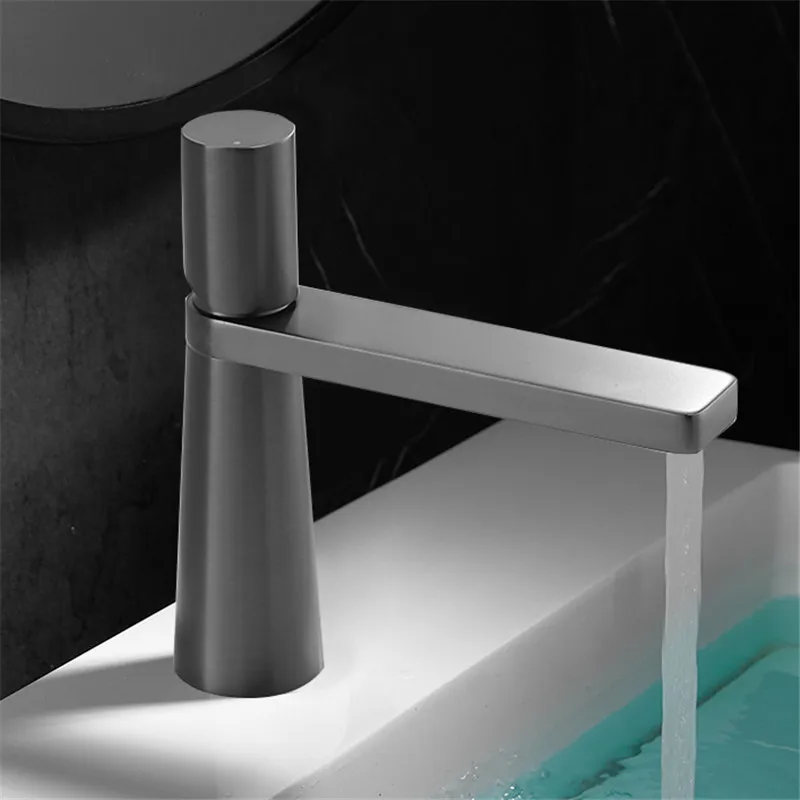 

Gun Grey Brass Basin Faucet Head Control Design Hot & Cold Sink Mixer Taps Bathroom Crane Vessel Deck Mounted Black/White/Chrome