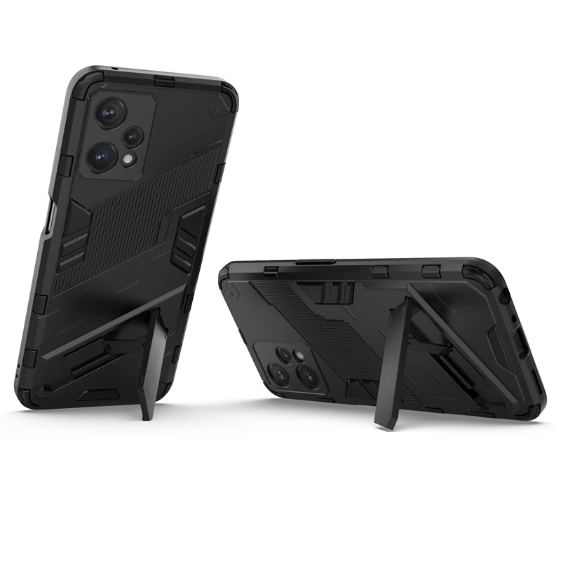 HAOYE Cover per Realme 9 Pro 5G / Realme 9 5G(6.6) con Girevole Anello, Custodia con Copertura della Fotocamera Scorrevole, Silicone TPU e PC Protettiva Bumper. Rosso