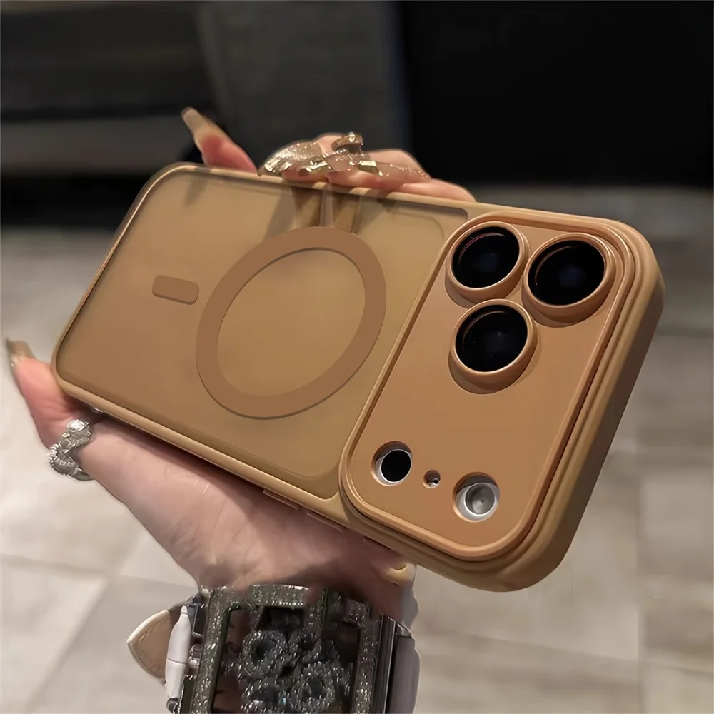 Magnetic Luxury Matte Translucent Shockproof Phone Case with Magsafe Compatibility