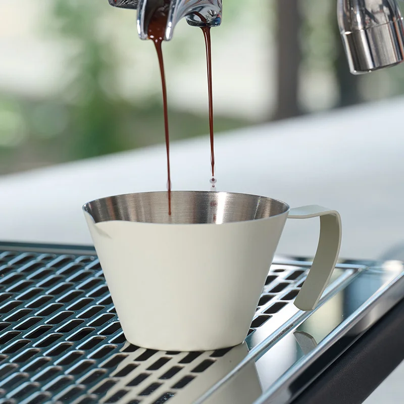 100ml 304 Stainless Steel Coffee Measuring Cup Espresso Measuring Cup Oz Cup  Extraction Cup with Scale Long Handle Coffee Cup - AliExpress