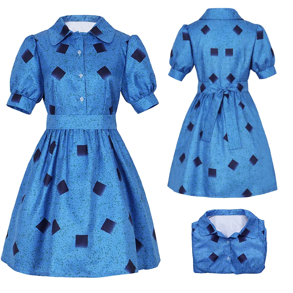 Bambini Ragazze Matilda Costume Cosplay Bambini Vestito Di Stoffa Tv Roald Matilda Di Dahl L'Abito Musicale Vestito Da Festa Di Carnevale Di Halloween