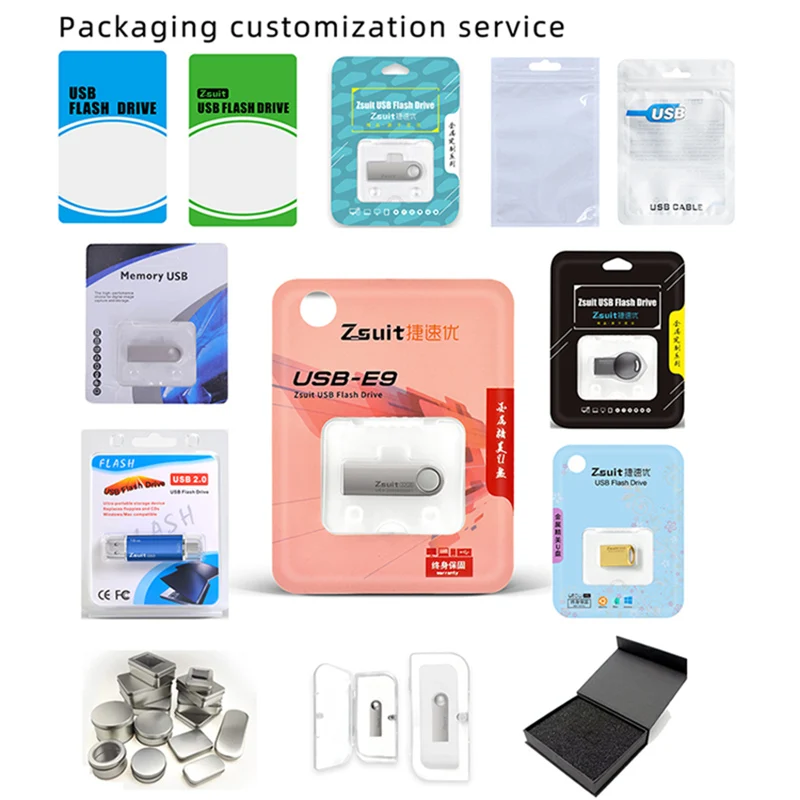 Z-Suite Nieuwe 10 Stks/partij Usb Flash Drives Verpakking Papieren Doos, Geen Usb Flash Drives Pakket Verzending Papier Jam
