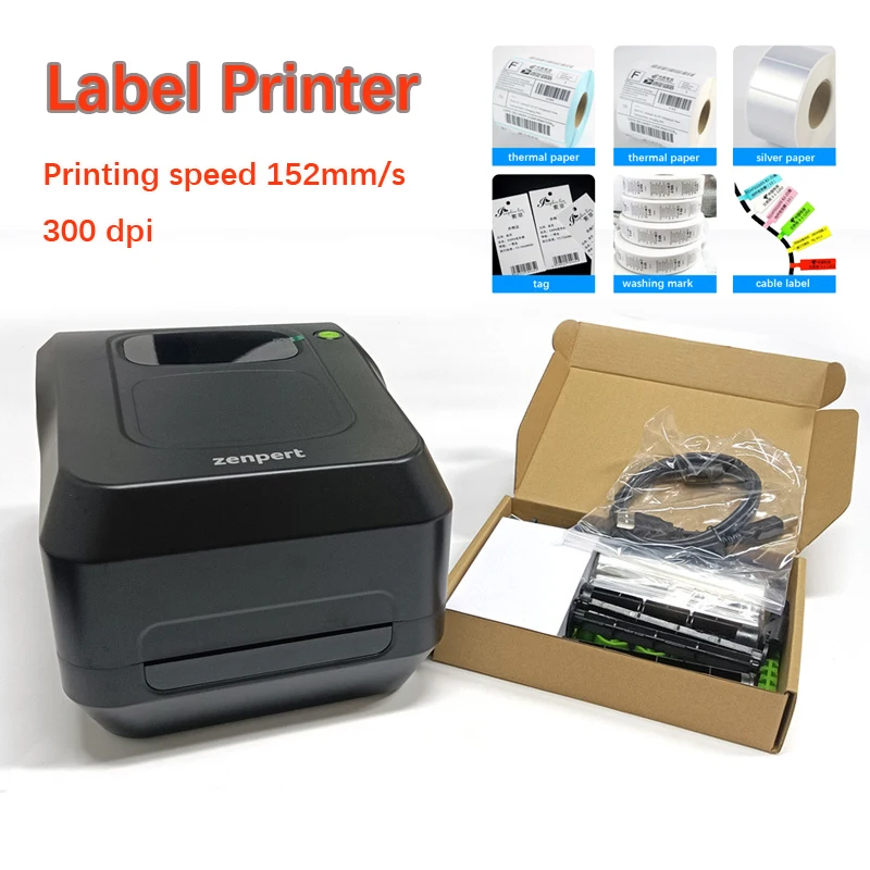 TSC-4T520 Self-adhesive Label Bar Code Printer Commodity Serial Number Marking Machine for Commodity QR Code Printing