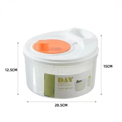 Eco - Friendly Vegetable and Greens Dehydrator Spinner (Orange)