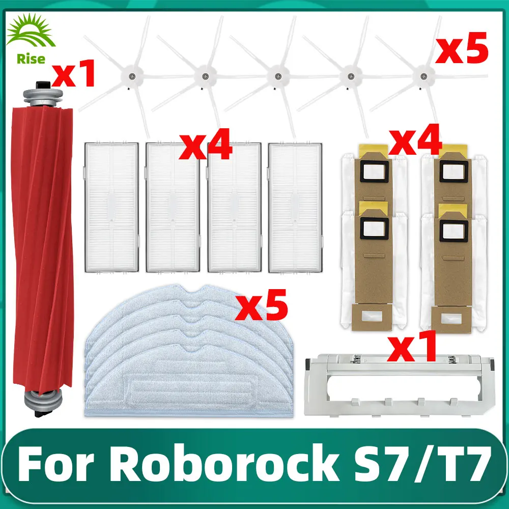 Xiaomi Roborock S7 Max / T7S Plus / G10 Replacement Parts Main Side Brush Hepa Filter Mop Dust Bag Cover Vacuum Cleaner Kits