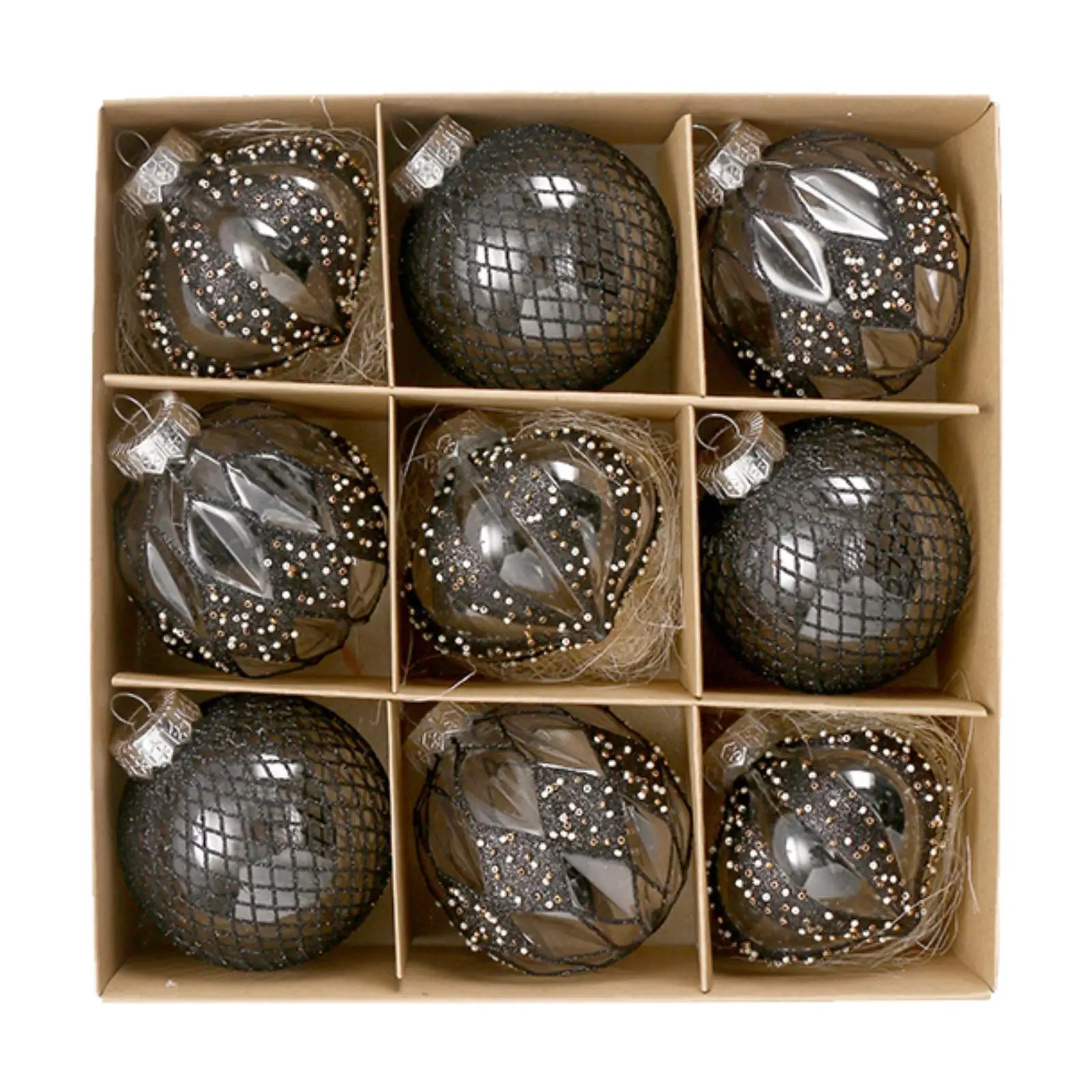 thumbnail image 1 of 9 adornos navideños en forma de bola, irrompibles, de 3 pulgadas, para colgar en el árbol de Navidad para Acción de Gracias, 1 of 5