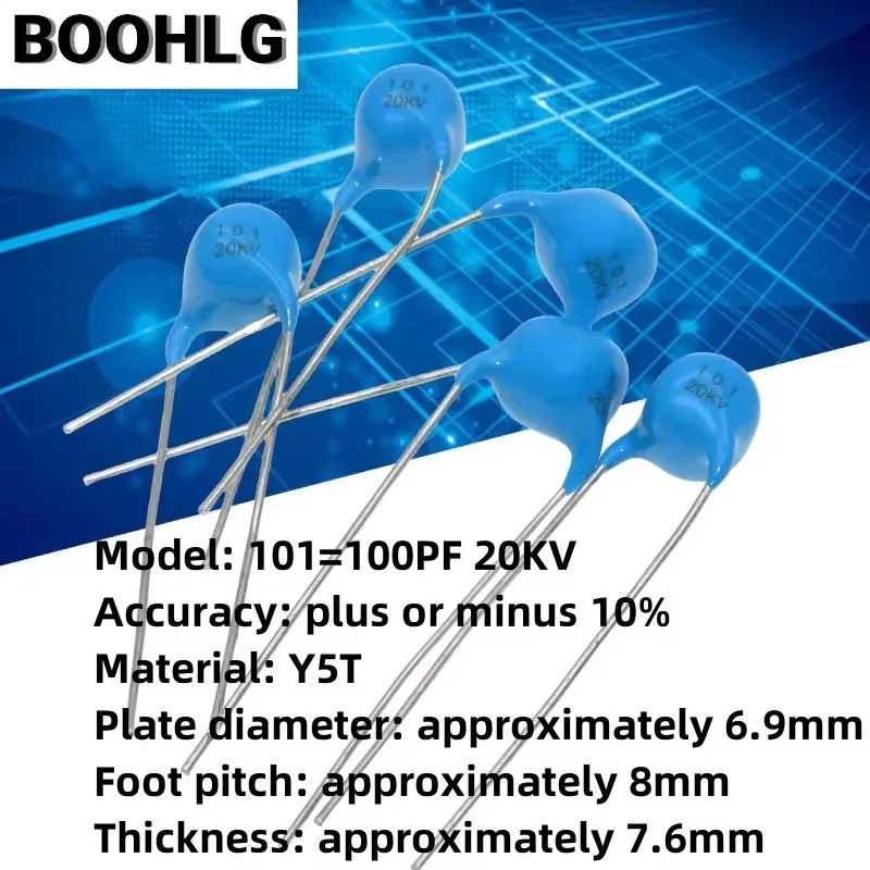 20KV High Voltage Ceramic Capacitors - 20PF Value (Pack Of 10 Pieces) For Electronics Projects