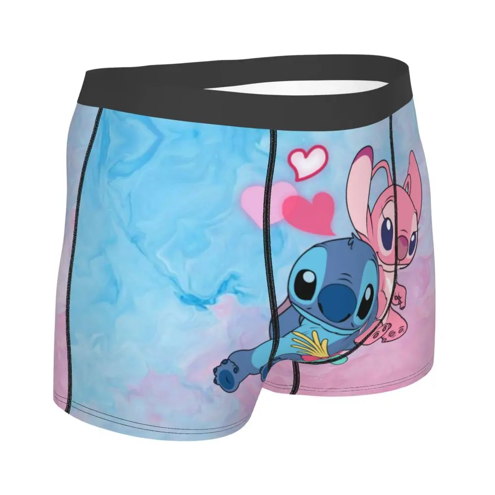 Custom Stitch Lion Cute Boxers Shorts Men's Disney Movie Briefs Underwear Fashion Underpants