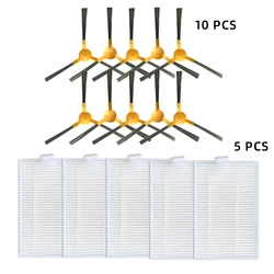 Robotic Vacuum Cleaner Accessory Kit - 3-Arms Side Brush & HEPA Filter Replacement Parts (Set E)