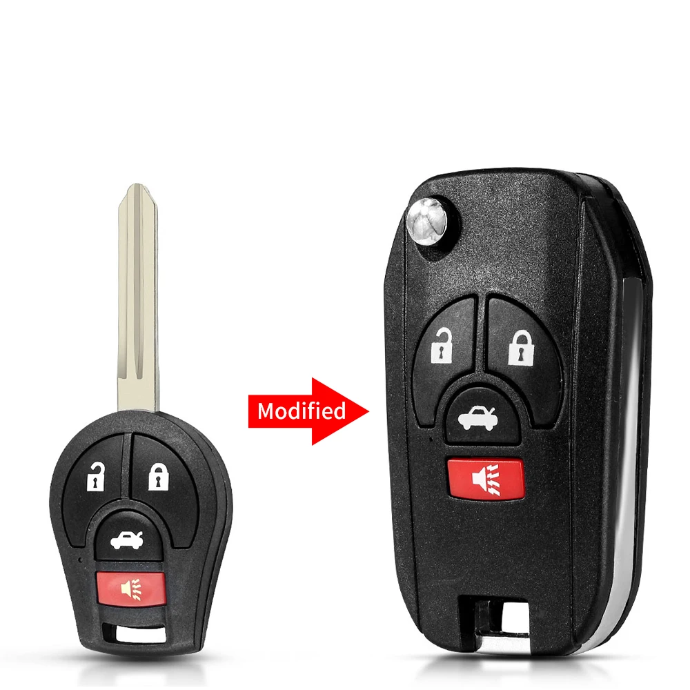 2 Button Flip Folding Remote Car Key Case Shell Fob Cover For Nissan Cube Micra Qashqai Juke Altima Maxima
