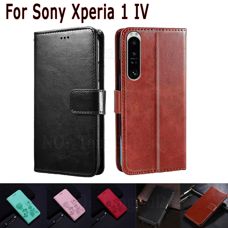 

Чехол для Sony Xperia 1 10 IV, чехол с магнитной застежкой для карт, кожаный кошелек, подставка для телефона, чехол для Sony Xperia10 Xperia1 IV чехлы