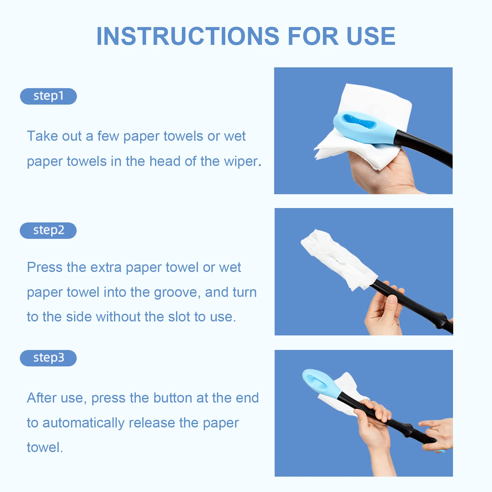 Wiping Aids For Toileting Long Reach Bottom Buddy Comfort Wipe Assist For Toileting Helper Wand Butt Wiper Cleaner Elderly toileting wipe aid
