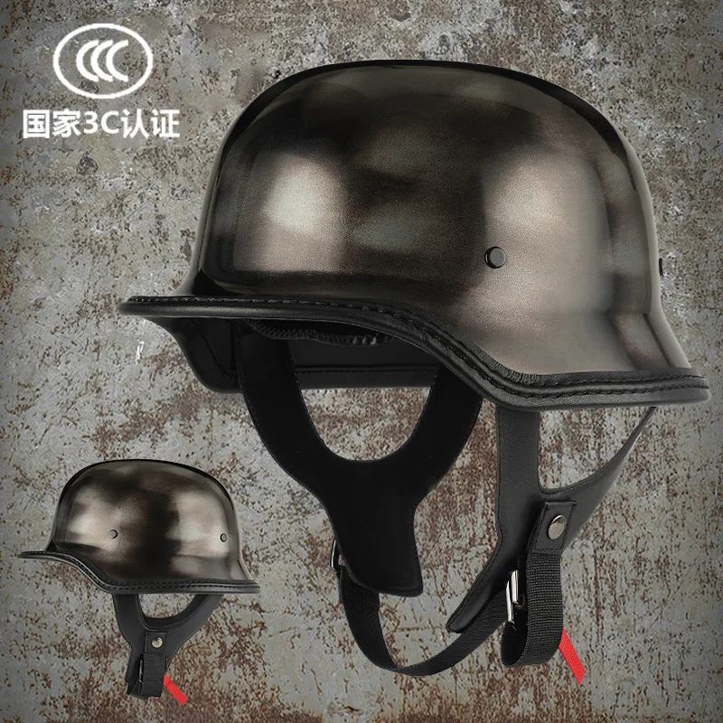 Retro Motorradhelm Im Vintage-Design - Sicher & Stylisch!