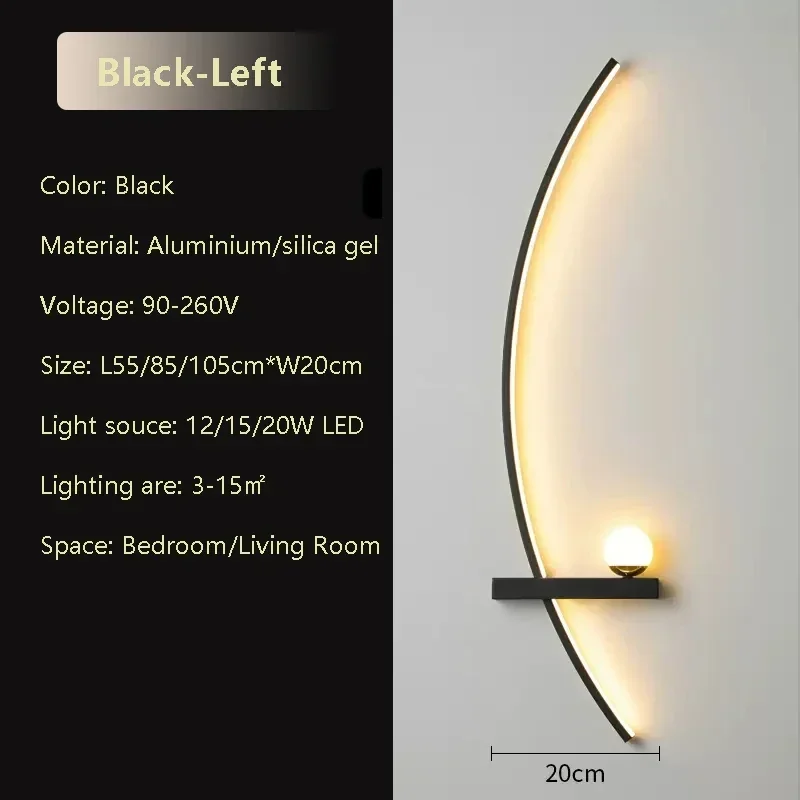 ตัวเลือกสินค้า โคมไฟ LED ติดผนัง รีโมทควบคุม แสงสวย ห้องนอน ห้องนั่งเล่น