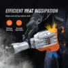 VEVOR 3500W Demolition Jack Hammer 60J Electric Jackhammer Concrete Breaker with 2 Chisel Bits for Trenching and Breaking Holes 6