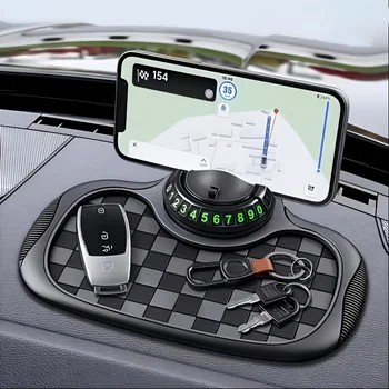 Tappetino Antiscivolo per Cruscotto Auto, Nuovo Tappetino Multifunzionale 2026 con Numero di Parcheggio Temporaneo, Tappetino Antiscivolo per Auto