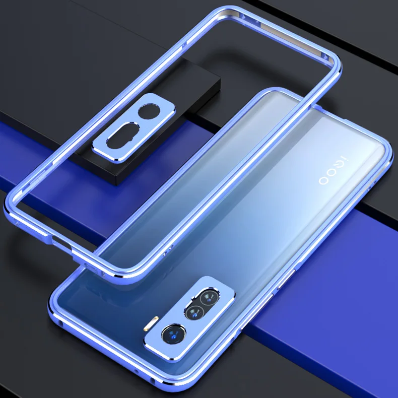 

Aurora Dual Color Border Aluminum Metal Bumper For Vivo IQOO 5 Pro IQOO5 Protective Lock Screw Cover Case Frame Protector