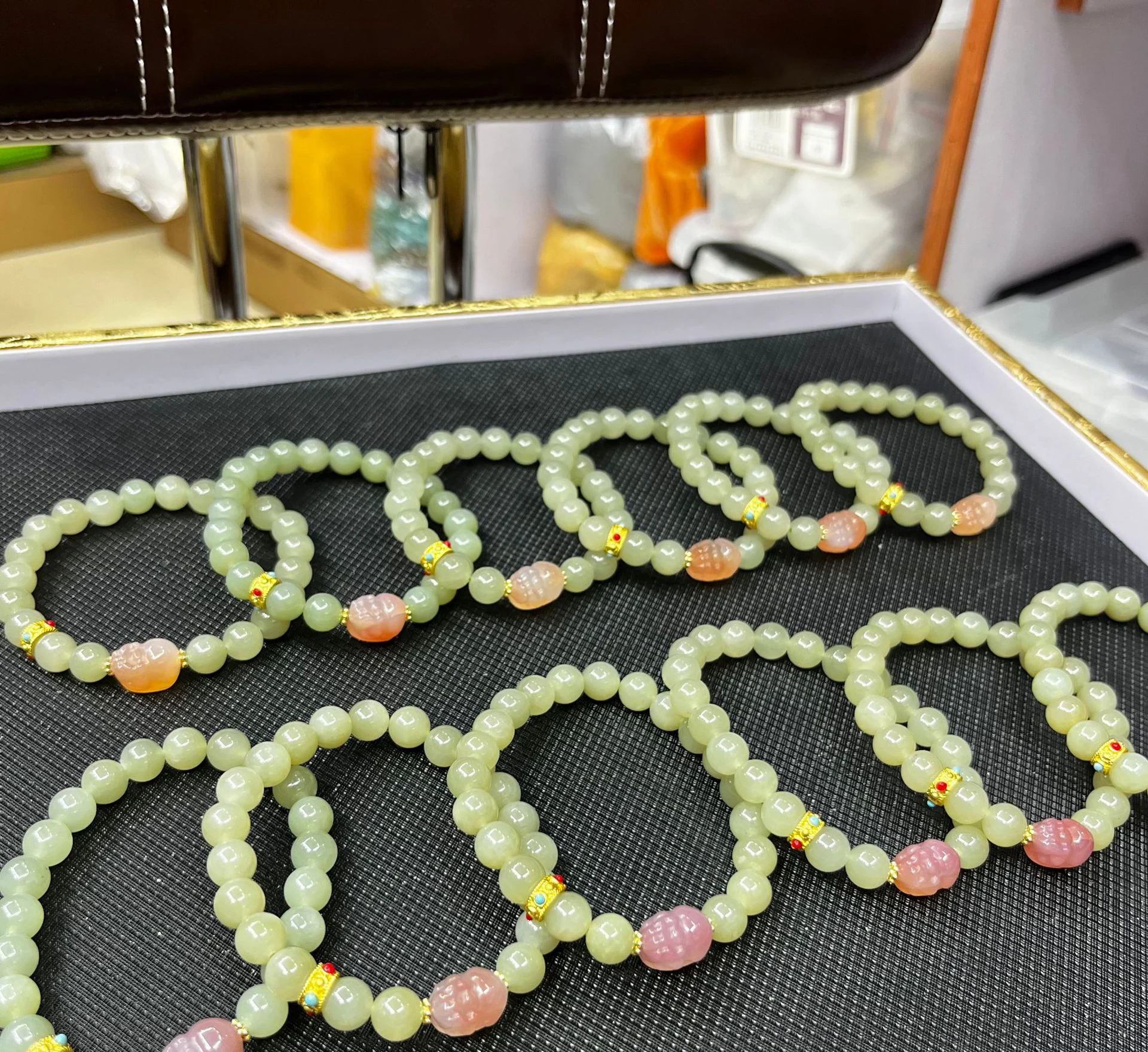 Natürliche Weiße Hetian Jade Armband Glück Rote Haut Klares Wasser Und Armreif Perlen Freundschaft Schmuck Geschenk Heißer Verkauf – Detail 7