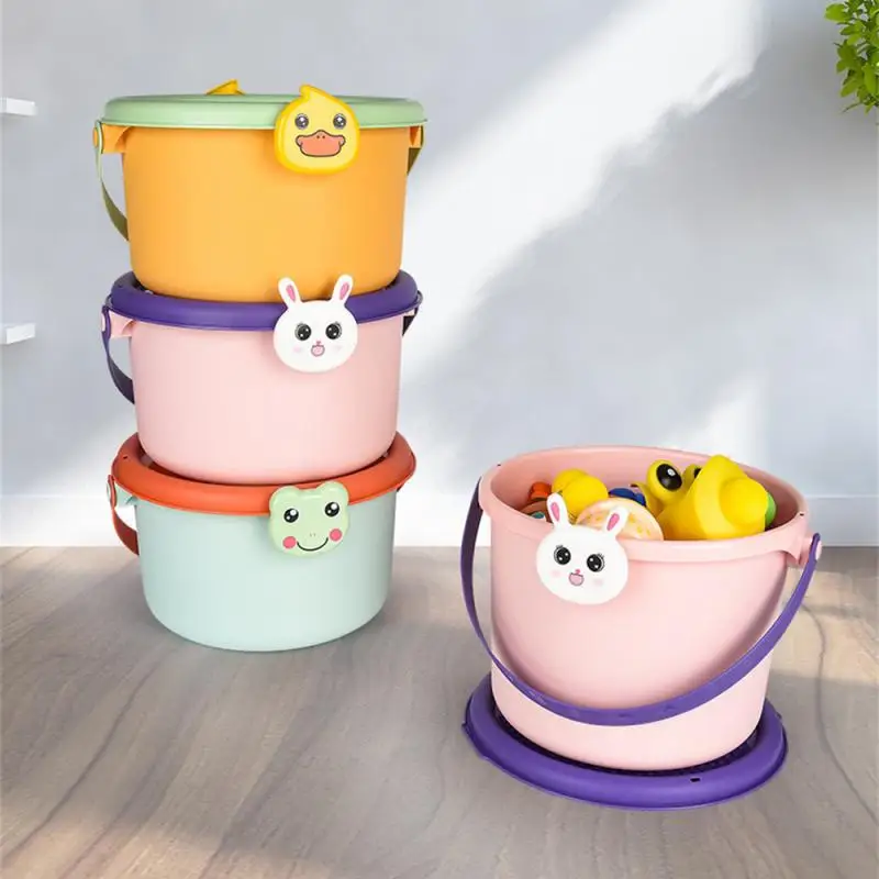 

Children's Toy Organizer Child Toy Storage Bucket Portable Baby Cute Cartoon Block Case Sorting Case Baby Snack Storage Basket
