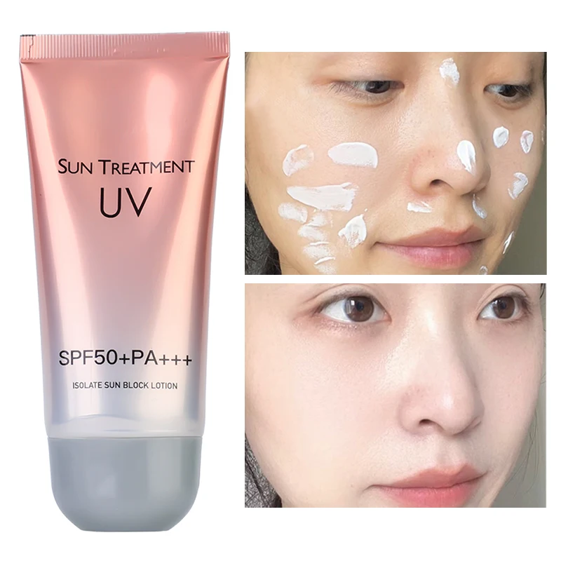 

60ml SPF50+ UV Sunscreen Cream Waterproof Long Lasting Face Body Protective Sun Block Isolation Lotion Cream Skin Care Cosmetics