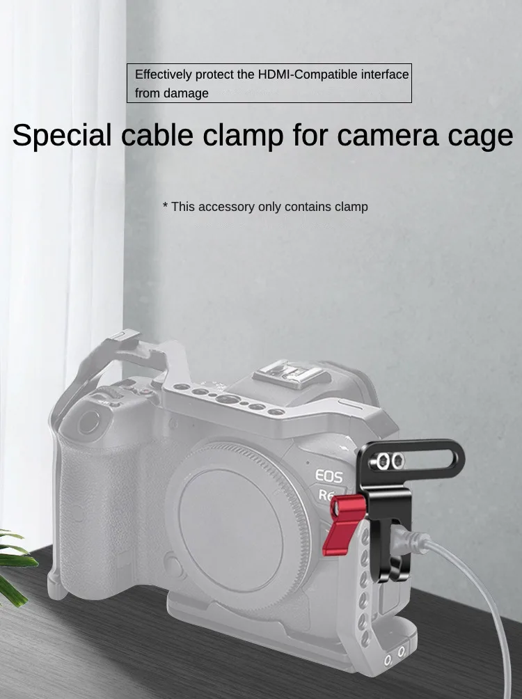 HDMI-kompatible Kabel klemme für Sony A72 A73 Käfig Rig Platte verstellbare Draht clip Organizer Halterung 1/4 "Schrauben Kamera Zubehör – Detail 2