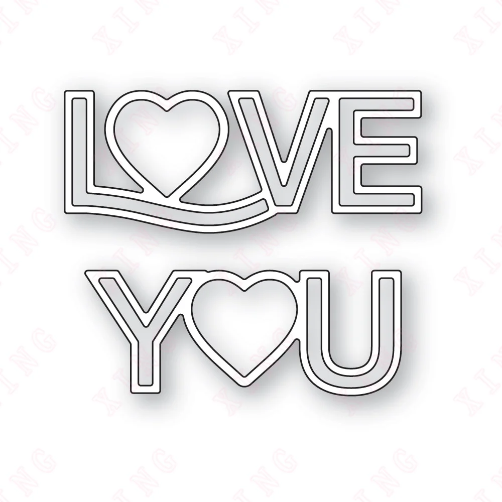 

New Metal Cutting Dies Scrapbook Diary Decoration Stencil Embossing Template 2023 Diy Greeting Card Handmade Craft Love You Mold