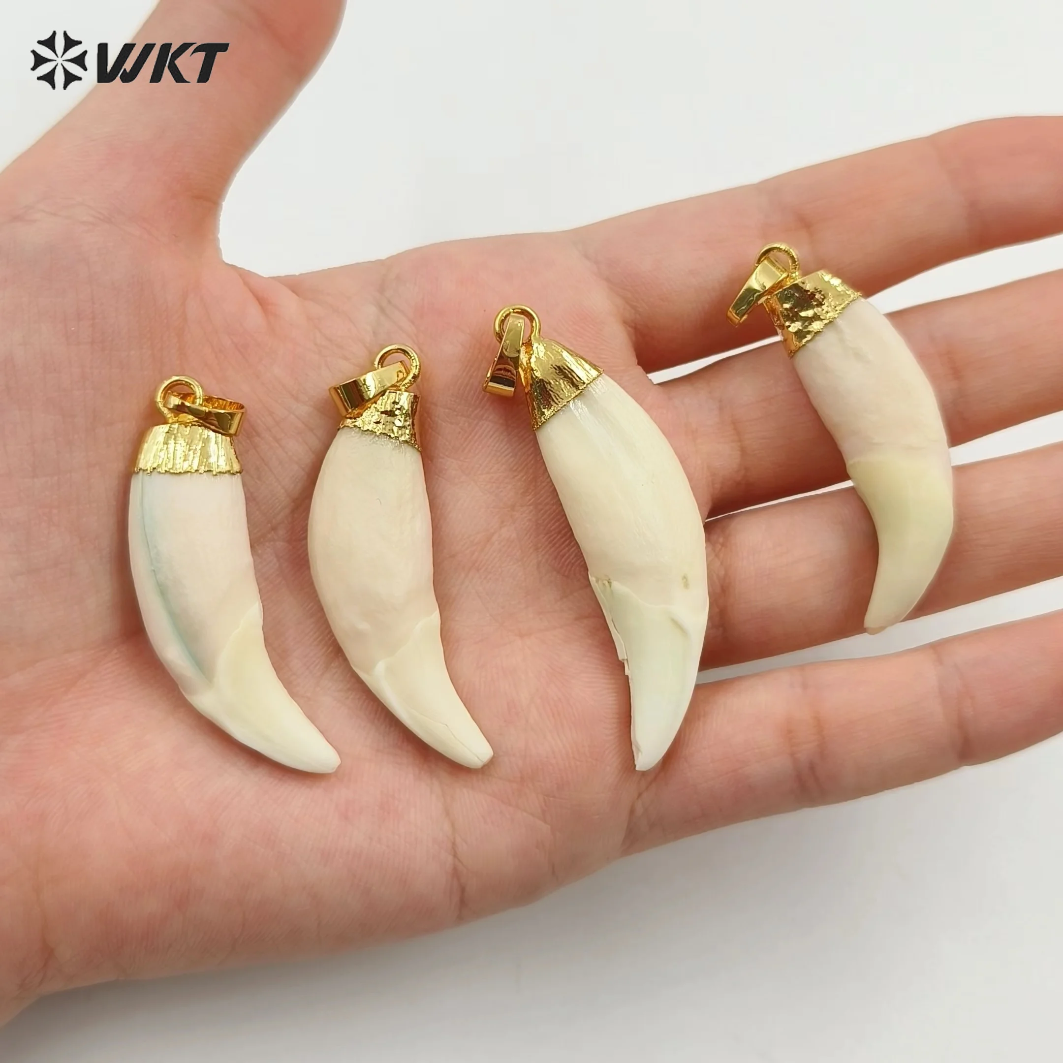 WT-P241 뜨거운 수제 Imatation 늑대 치아 쥬얼리 펜던트 패션 럭키 치아 펜던트