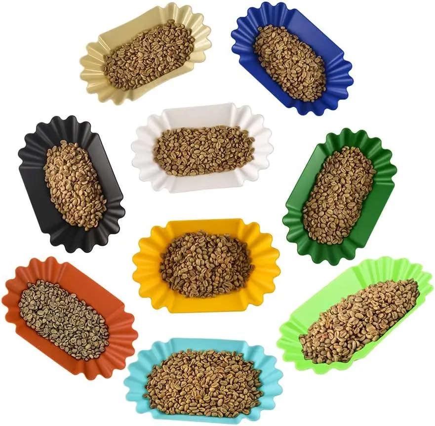 Coffee Beans Cupping Sample Tray Reusable Plastic Plate for Scooping and Weighing Coffee Bean Kitchen Tool Bean Tray storage tray kitchen tray bamboo organizer tray jewelry storage tray soap dispenser tray drink tray
