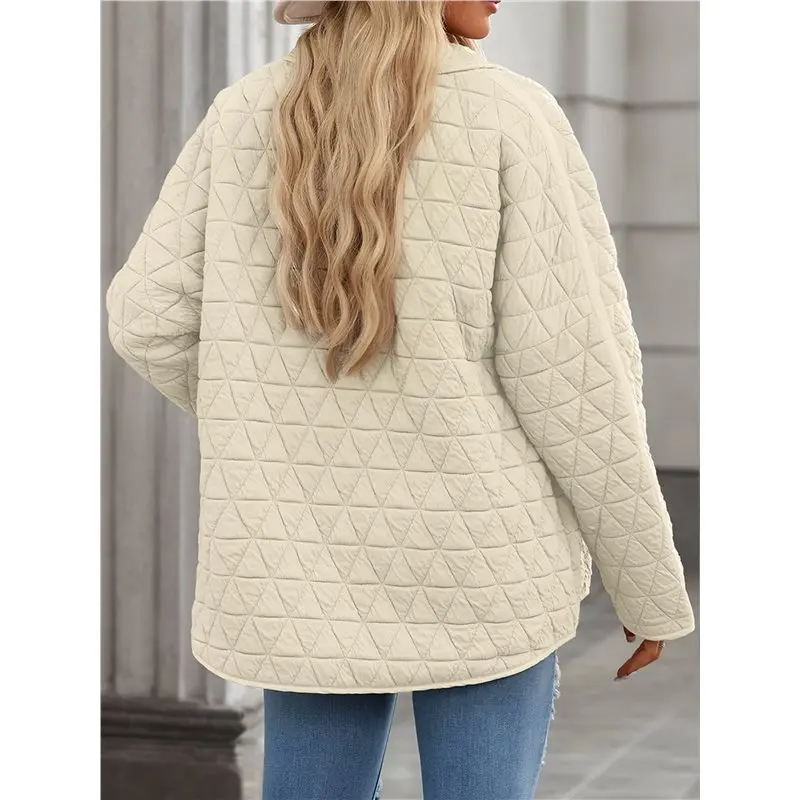 세호르-여성용 경량 다이아몬드 퀼팅 캐주얼 겨울 오픈 프론트 버튼 다운 패딩 코트 아우터웨어 가디건