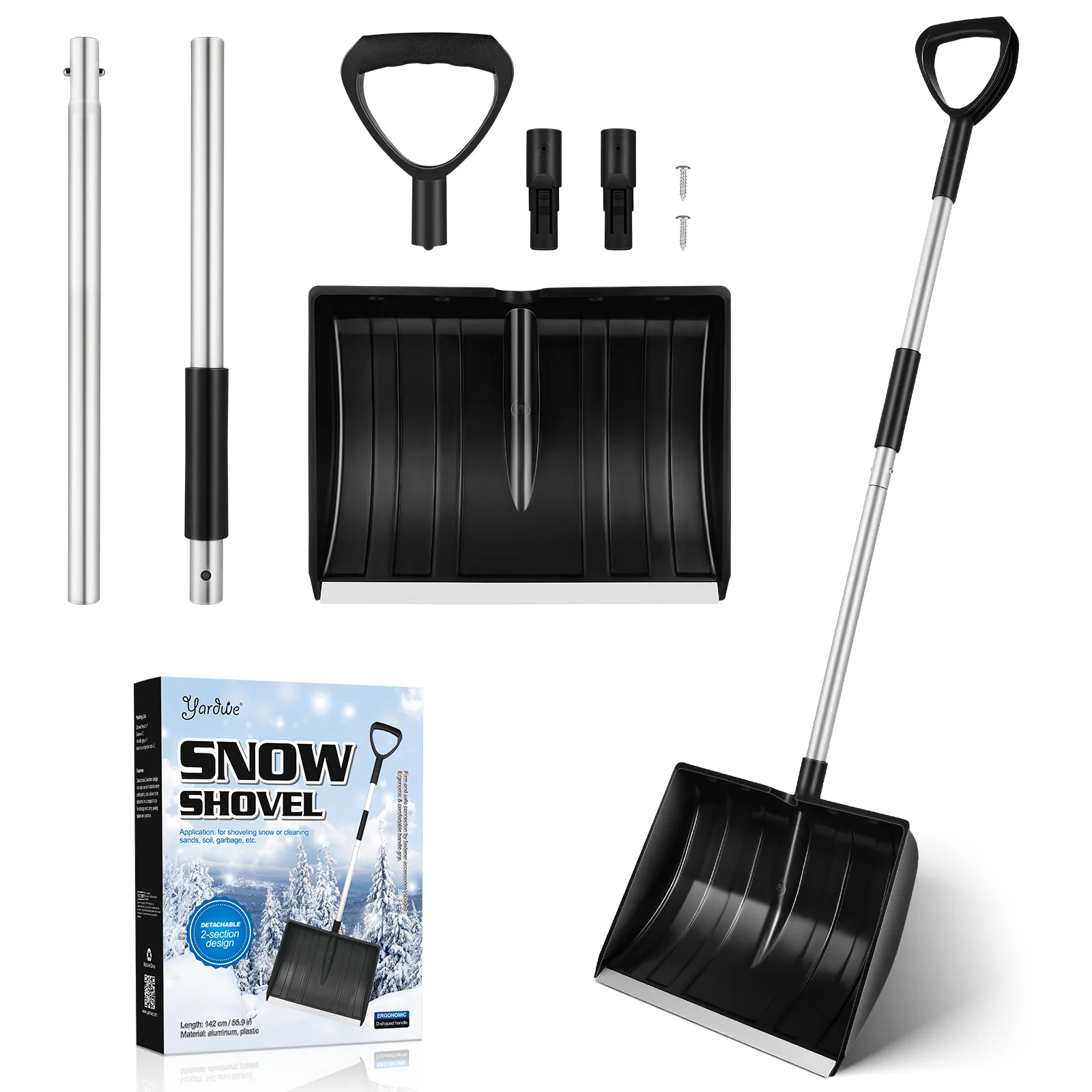 

Snow Shovels Gardening Spade Earth Tones Removal Removing Tool Remover Aluminum Camping Scraper for car glass Ice Auto gadget