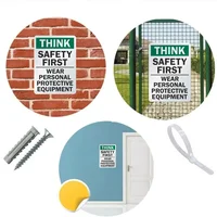 Think Safety First Metal Sign Waterproof