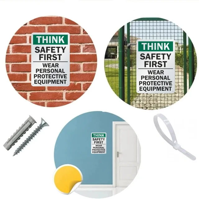 Think Safety First Metal Sign Waterproof