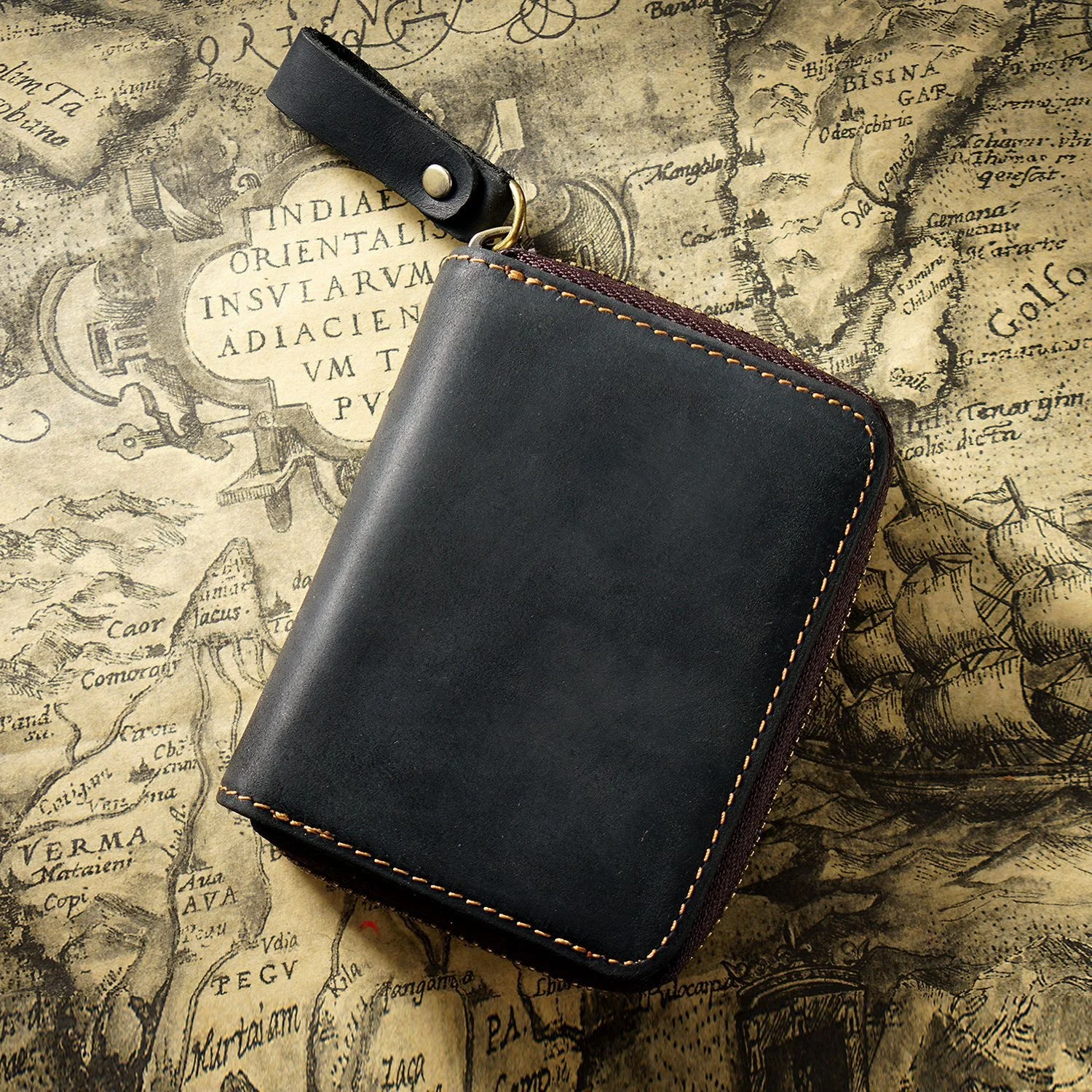 Genuine Leather Rfid Anti Magnetic Large Capacity Card Holder Vintage Retro Style For Wallet Unisex
