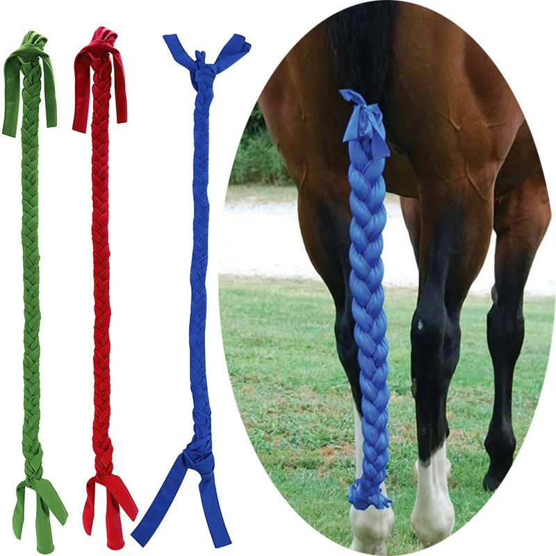 

1pcs Horse Ponytail, Standard 3 Tube Horse Tail Bag Solids For Horses Braid-in Tail Bag