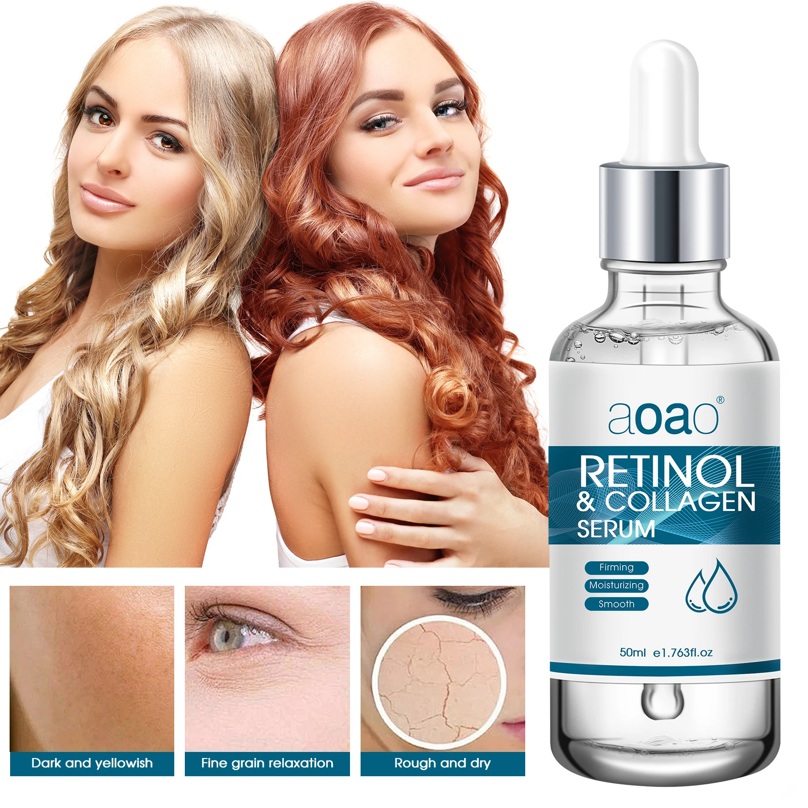 Retinol & Collagen Serum, 50ml, Facial Skincare, Moisturizing, Anti-Wrinkle,  Fragrance, Vitamin E, Glycerin，All Skin Types 3