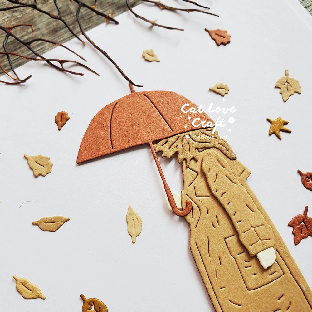 캣러브 메이플 리프 여성 금속 커팅 다이 스크랩북 몰드 나이프 스텐실 다이 컷 카드 만들기 DIY 공예 엠보싱 새 다이