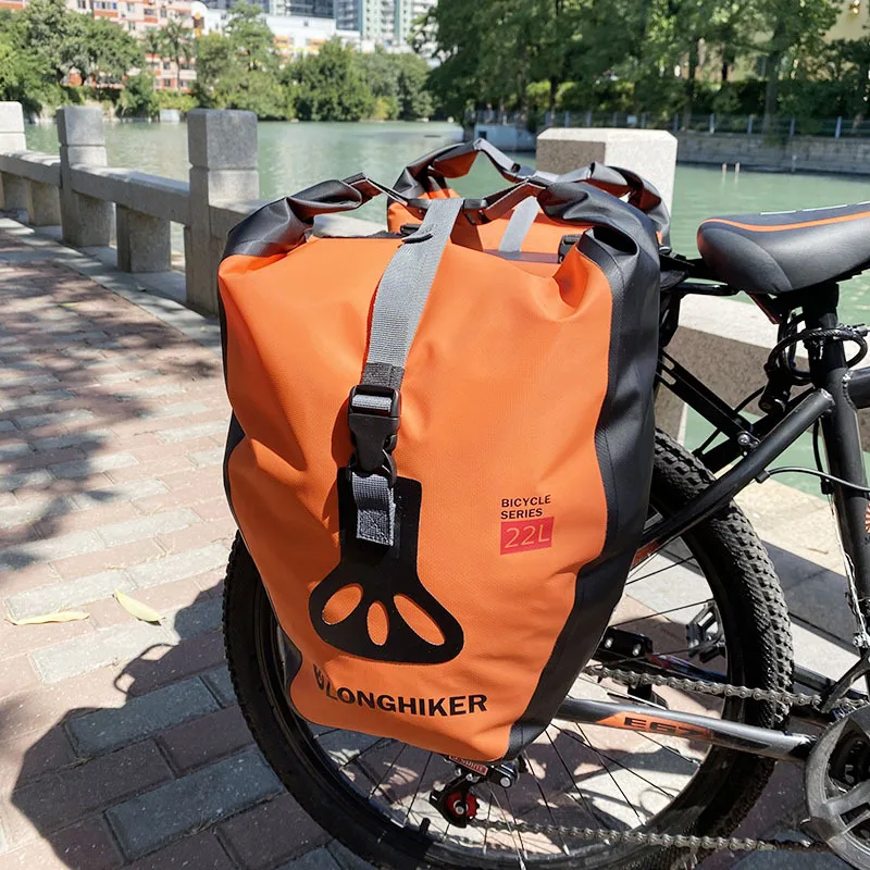 

Waterproof Bicycle Backpack 50L Rainstorm Proof Side Bag Front and Rear Shelf Bag Long-distance Riding Equipment