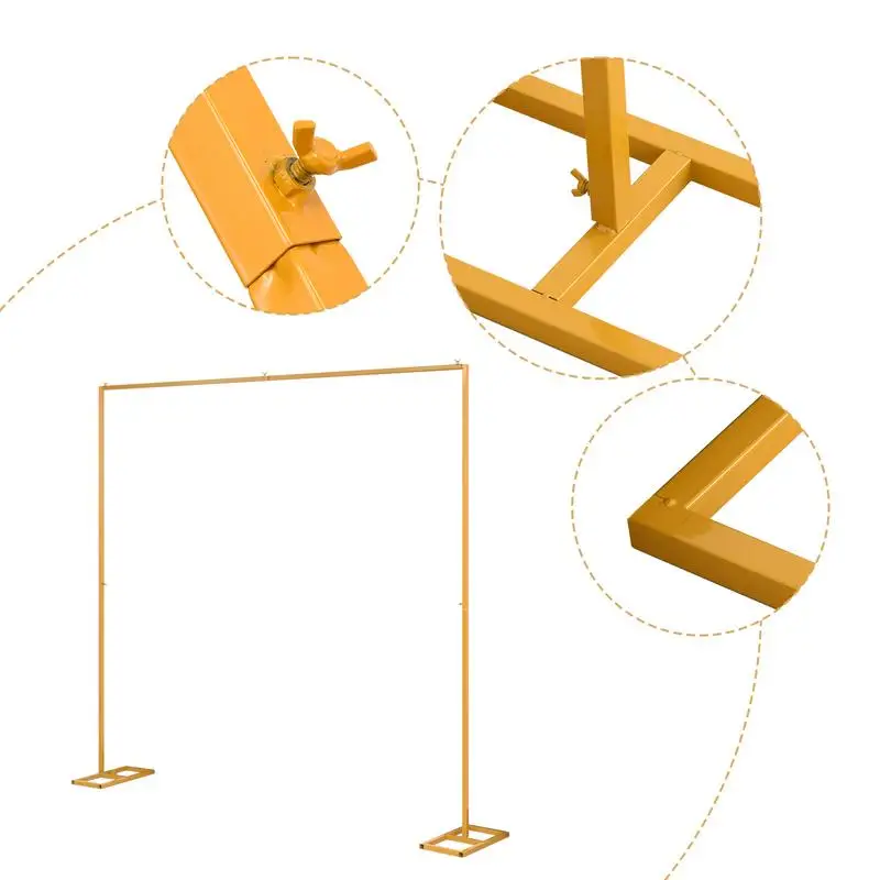 Square Metal Arch Stand Wedding Arch Ceremony Balloon Decoration Stand Garden Frame Wedding Birthday Party 8ft 10ft wedding arch stand party arch set wedding arch set balloon arch kit