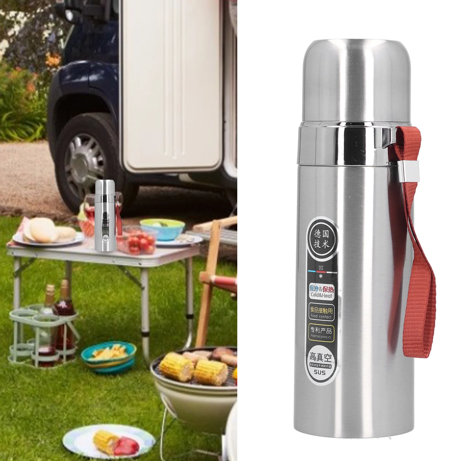 

Coffee Bottle Large Capacity Thermal Bottle Thermal Cup 500ml 304 Stainless Steel Portable Tea Bottle for Home Travel Camping