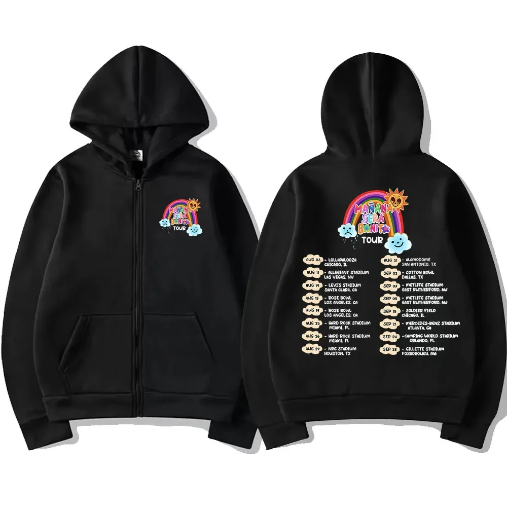 Singer Karol G Heart Mañana Sera Bonito Album Tour Printed Zip Up Hoodie Men Women Anime Cartoon Music Oversized Zipper Jacket